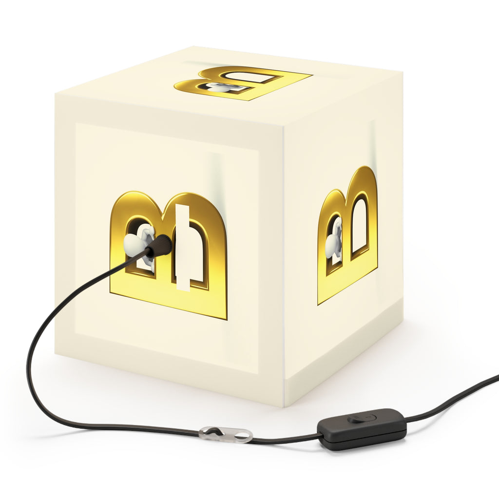 Gold Letter B Light Cube Lamp | Alphabet Nursery Night Light
