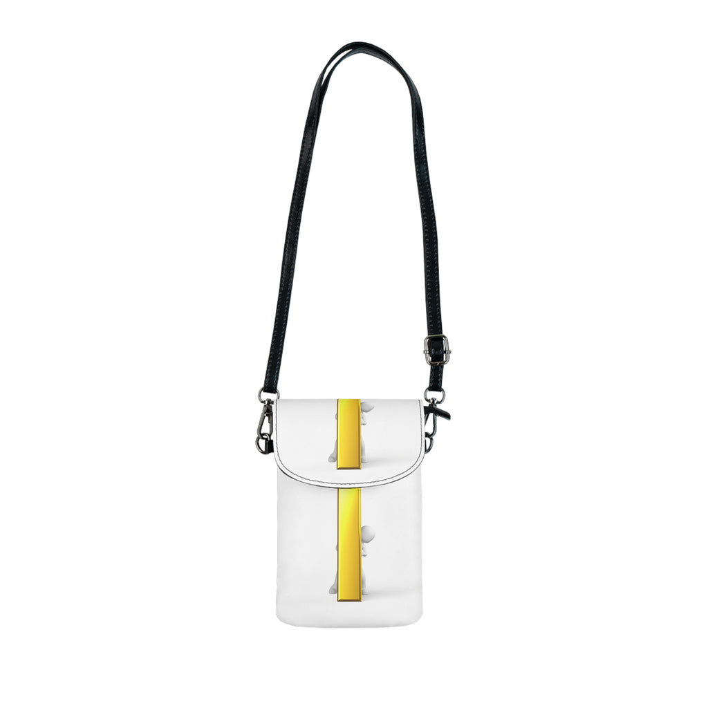 Yellow letter i Cell Phone Wallet | Crossbody Phone Pouch
