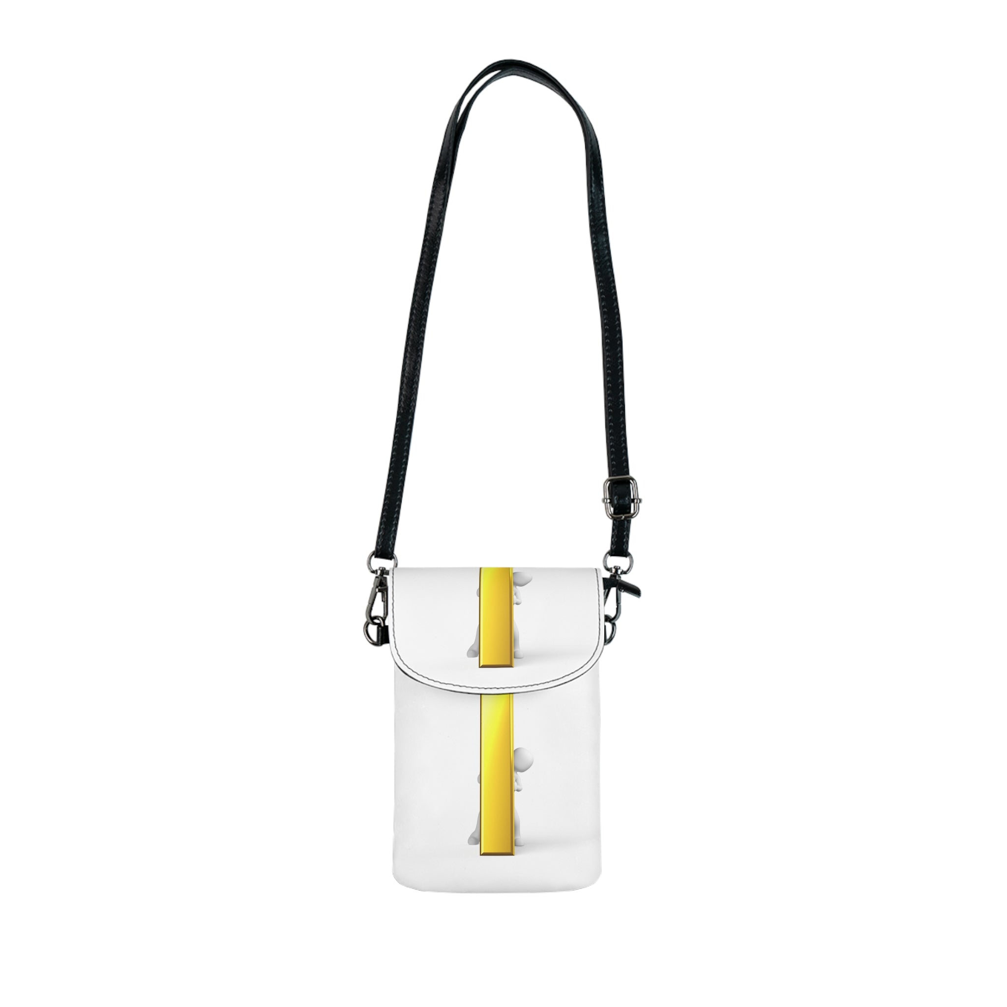 Yellow letter i Cell Phone Wallet | Crossbody Phone Pouch