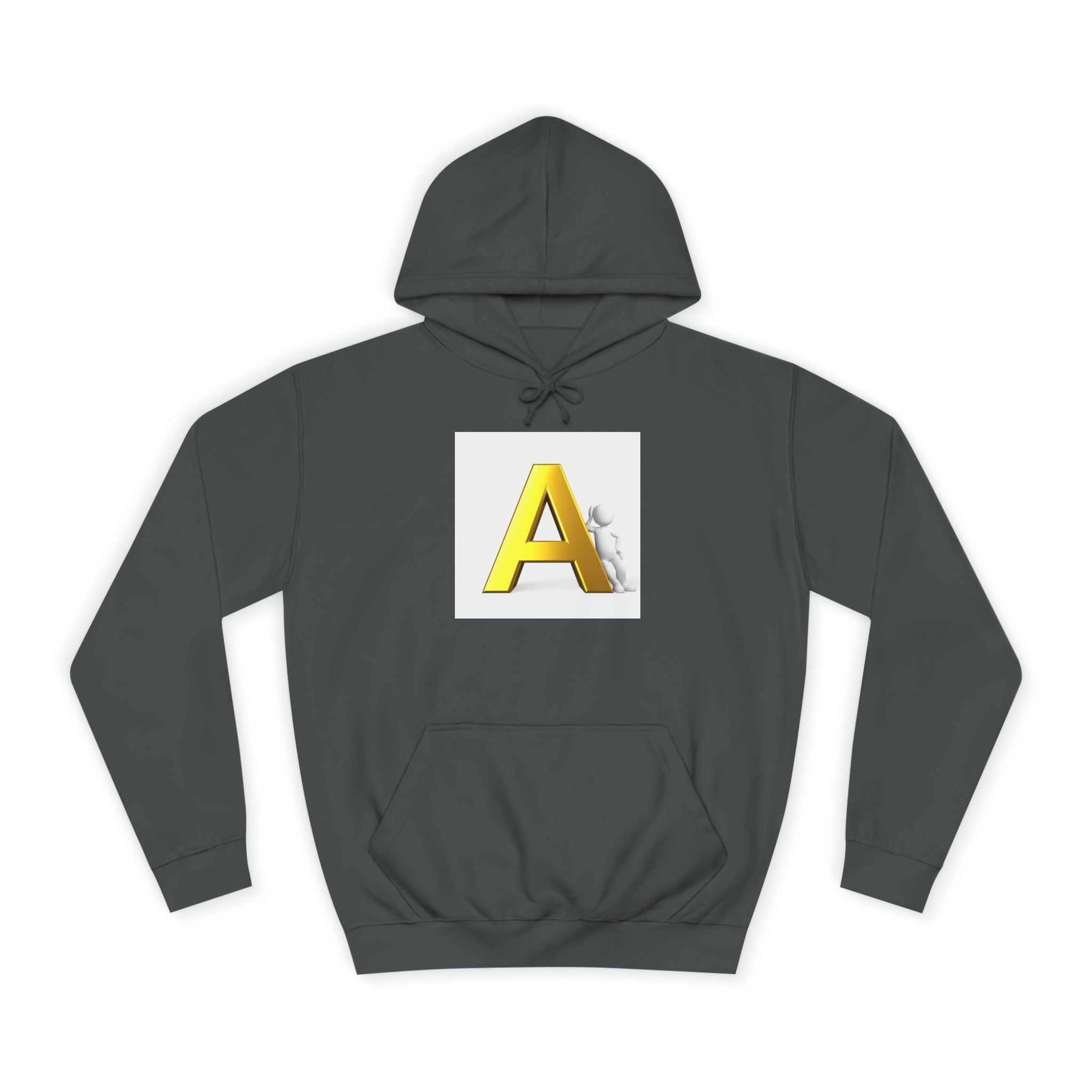 Sweat à capuche lettre A 3D or | Sweat-shirt initiales A monogramme