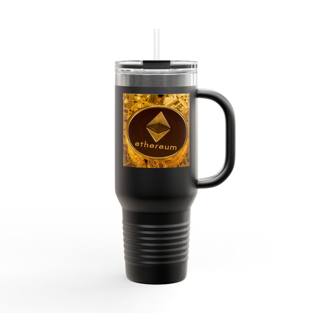 Ethereum Coin Design 40oz Travel Mug | Crypto Logo Insulated Tumbler