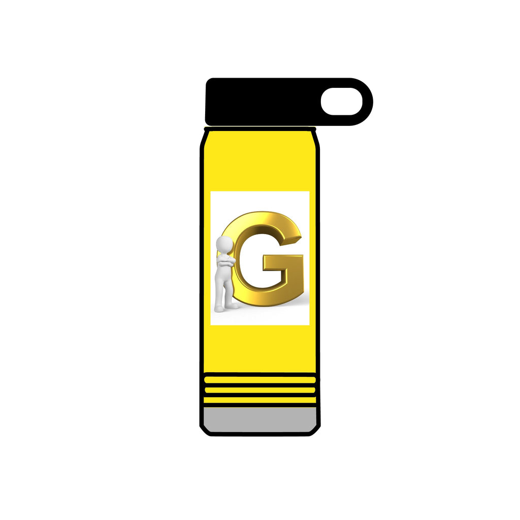 Gold Letter G Initial Water Bottle | 20oz