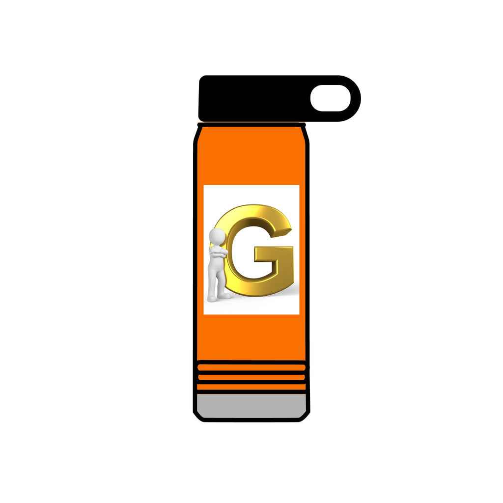 Gold Letter G Initial Water Bottle | 20oz