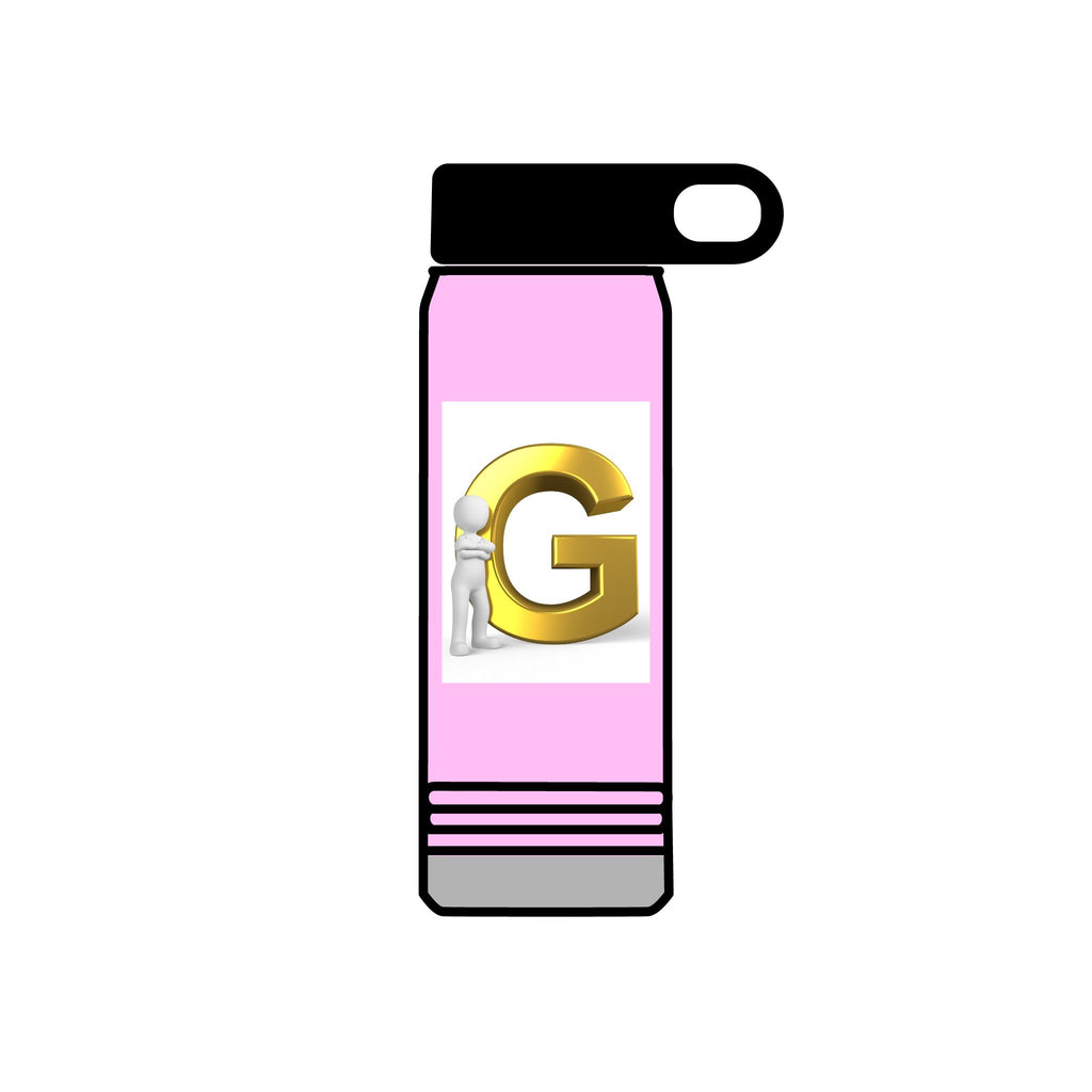 Gold Letter G Initial Water Bottle | 20oz