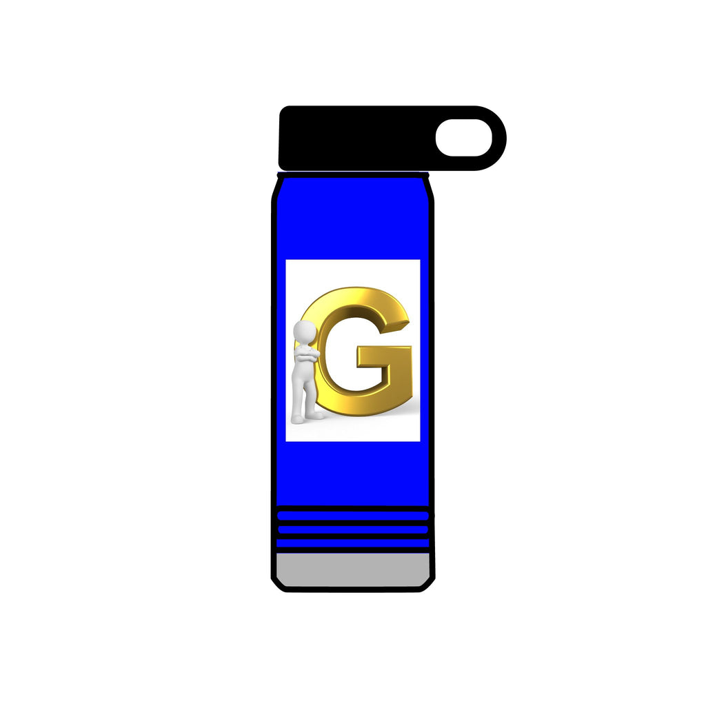 Gold Letter G Initial Water Bottle | 20oz
