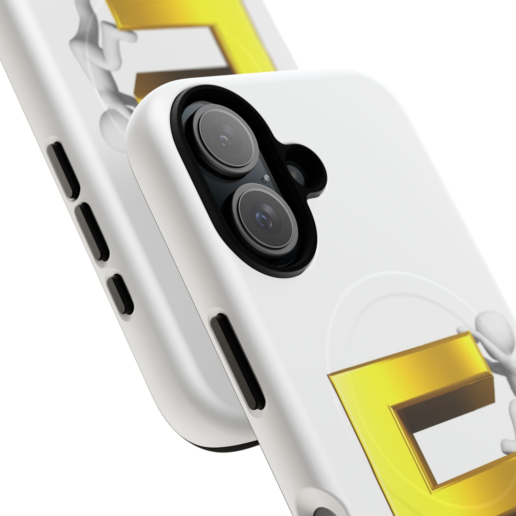 3D Gold Letter F Climber Phone Case | Magnetic Tough Case