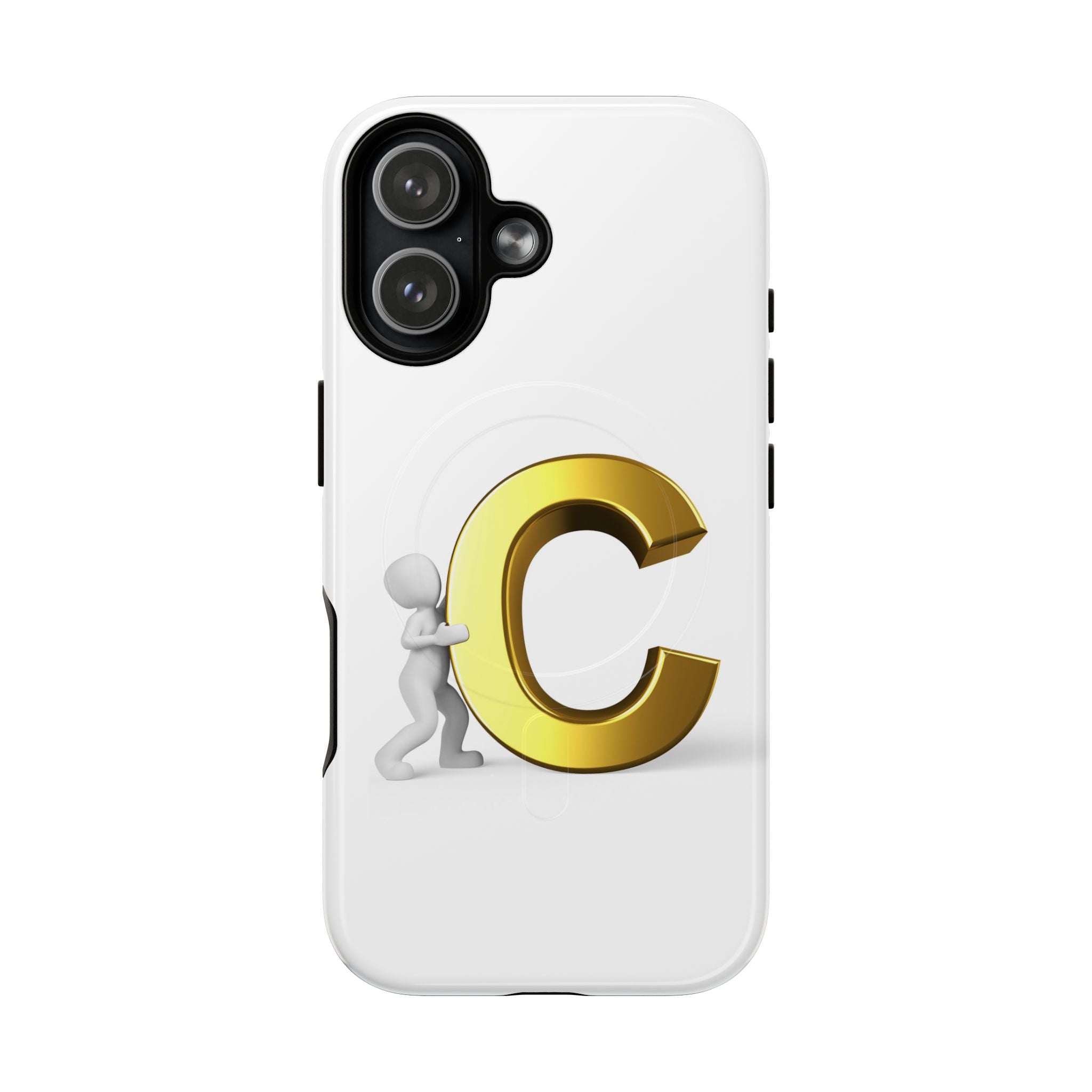 Gold Letter C Monogram Phone Case | Tough Magnetic Case