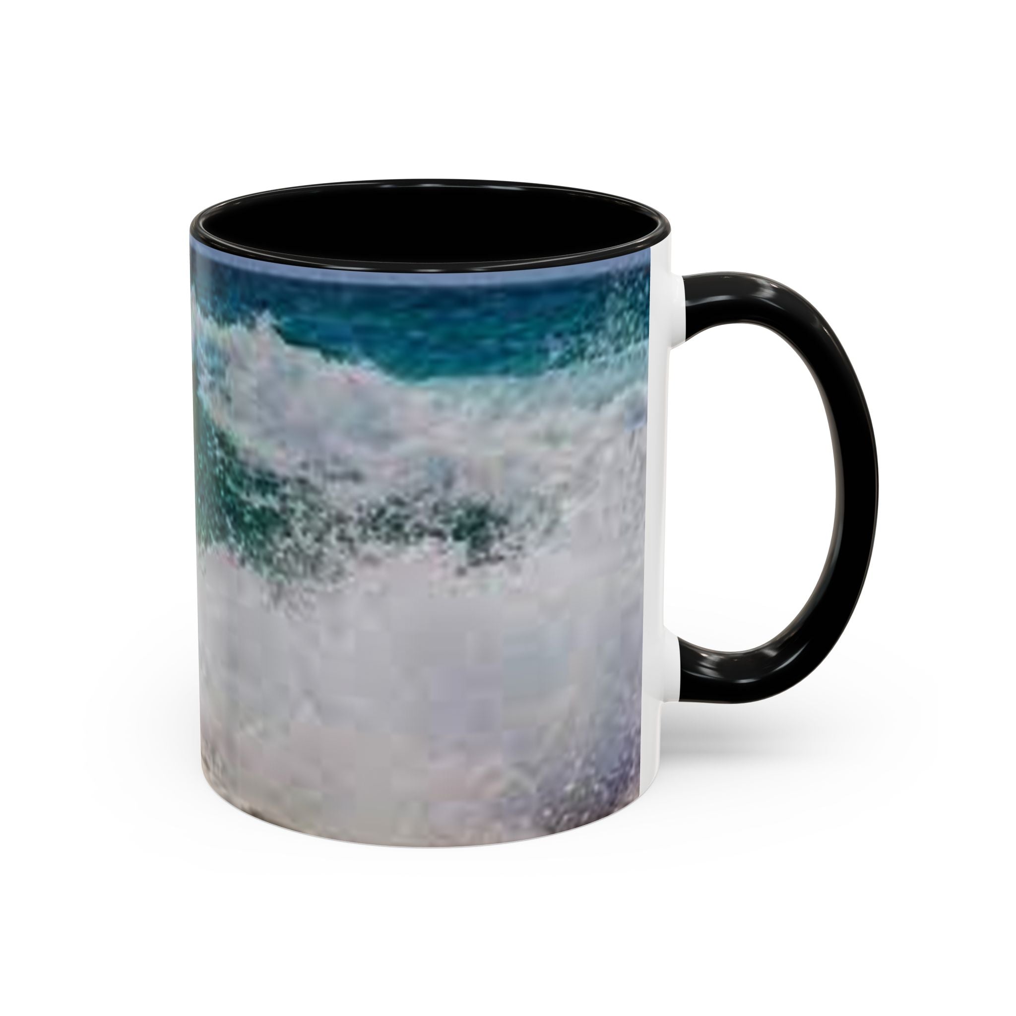 Ocean Wave Accent Coffee Mug | Beach Wave Photo Mug