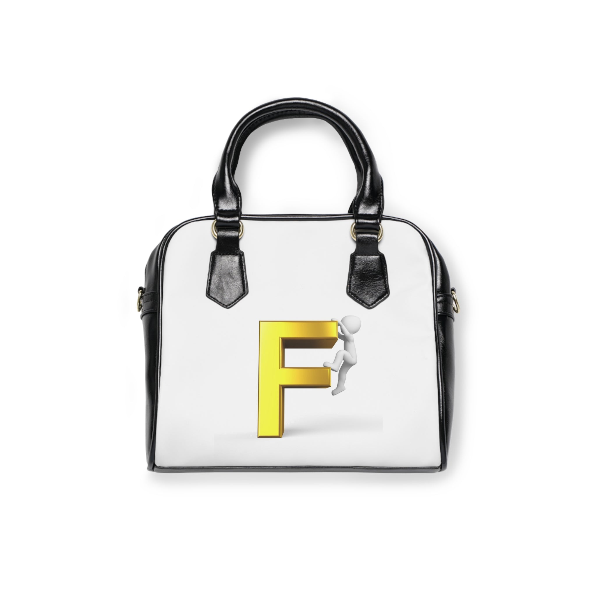 3D Letter F Figure Shoulder Handbag | Initial F Monogram Purse