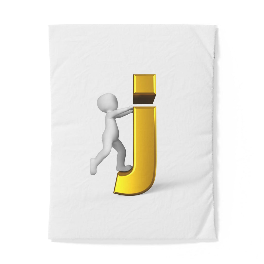 Gold Letter J Initial Duvet Cover | Monogram Bedding
