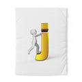 Gold Letter J Initial Duvet Cover | Monogram Bedding