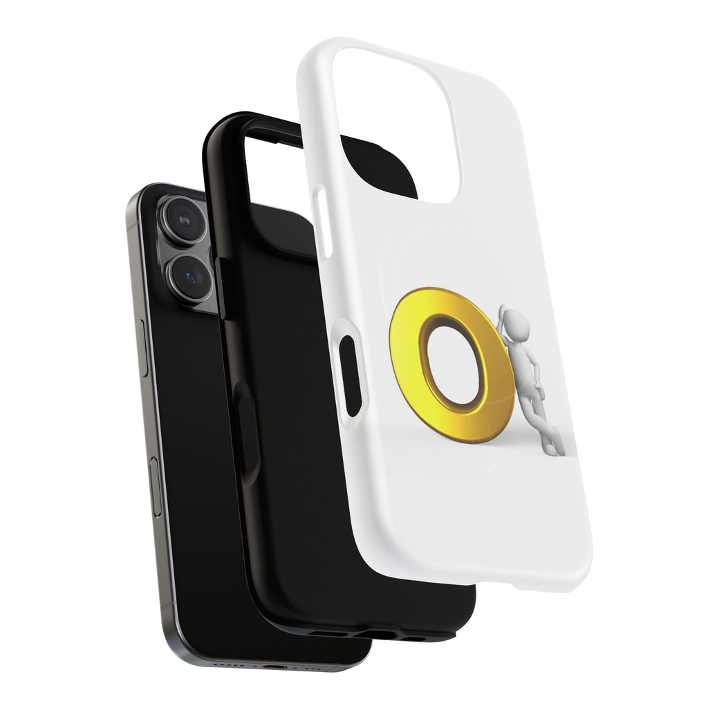 3D Gold Letter O Character phone case | Tough Magnetic Case, magnetic compatible