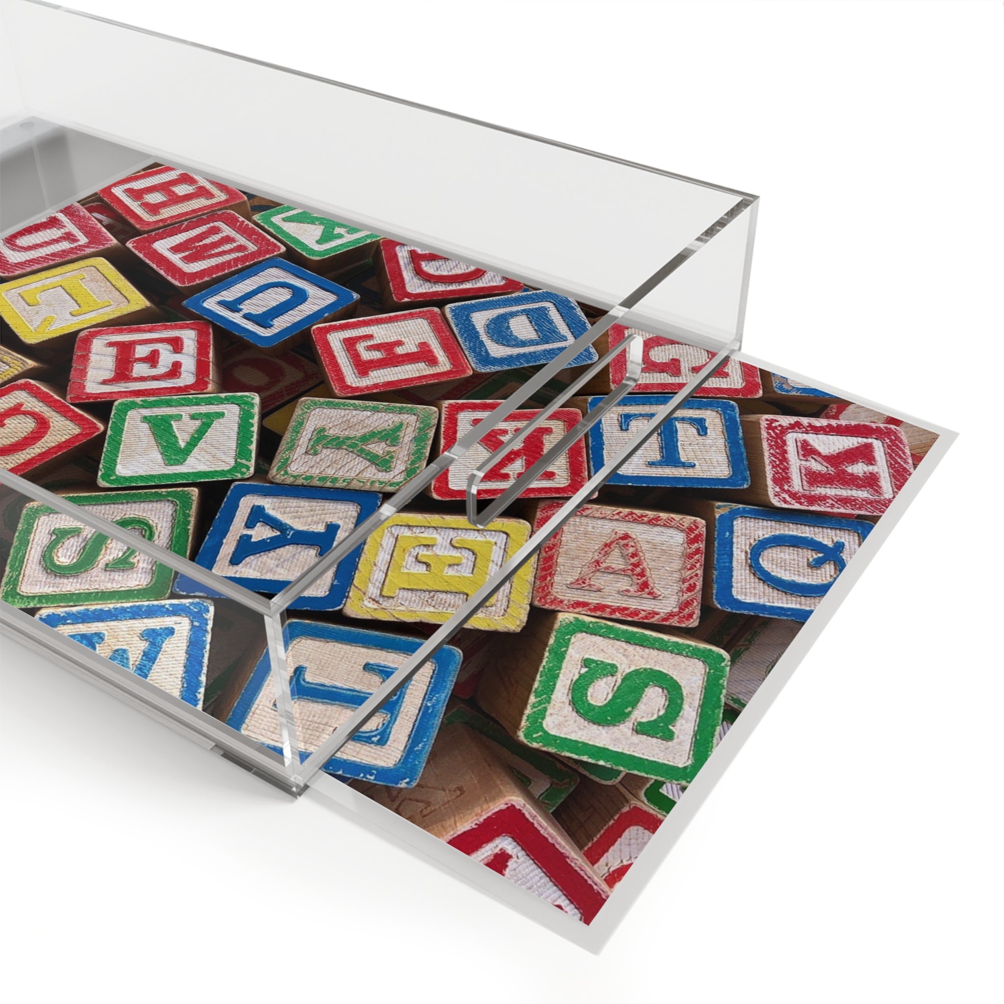 Colorful Alphabet Blocks Acrylic Serving Tray | Kids Nursery Decor