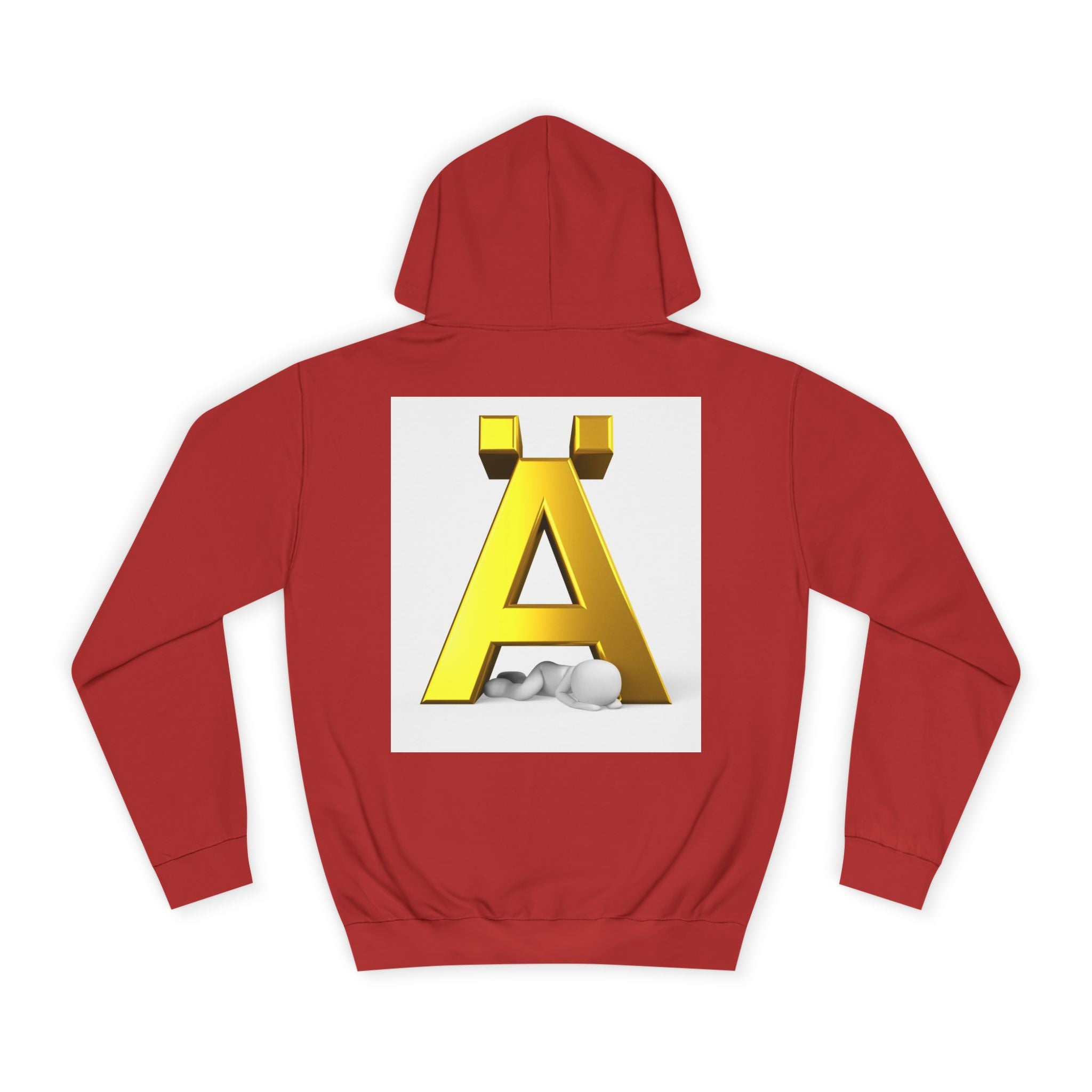 Gold Letter Ä Hoodie | 3D Metallic A with Rocks