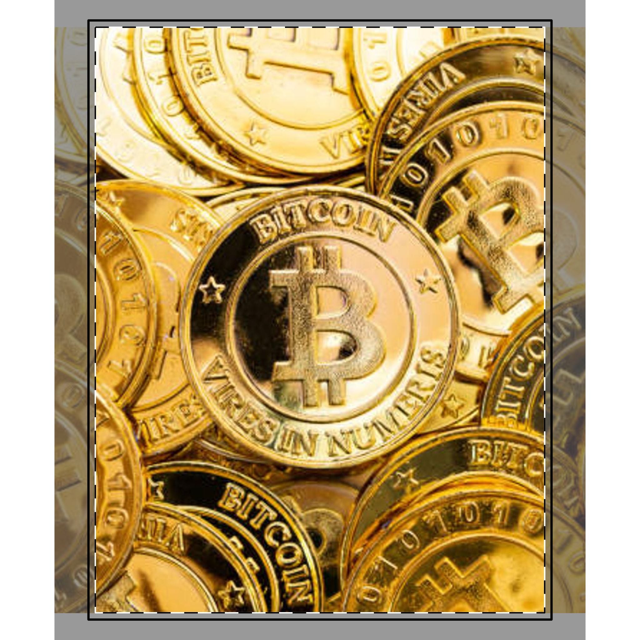 Couverture en tissu motif Bitcoin