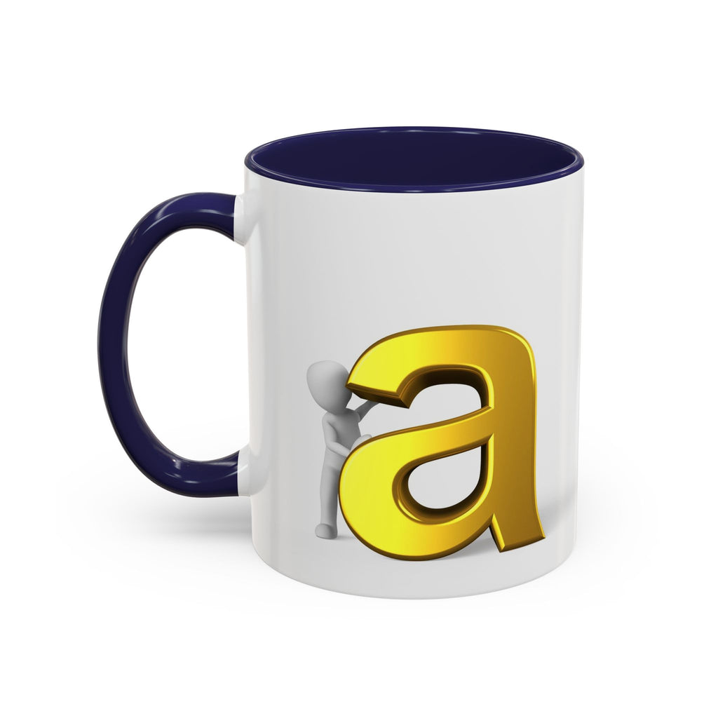 Gold Letter A Monogram Mug | Accent Coffee Mug 11oz 15oz
