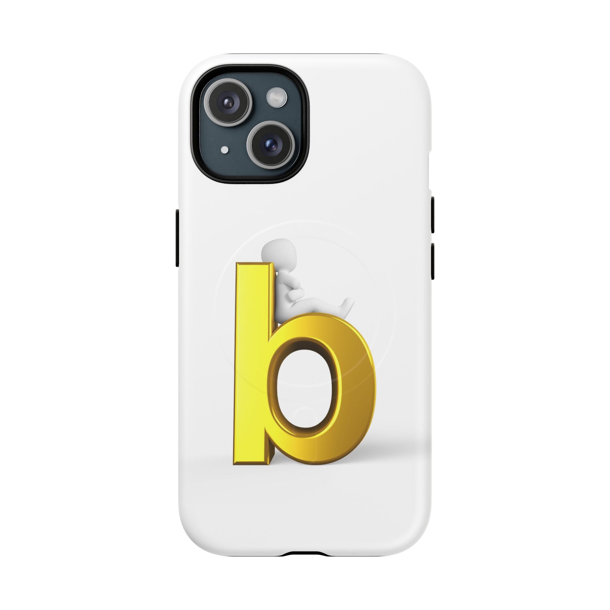 Coque de téléphone Lettre B dorée | Coque magnétique robuste