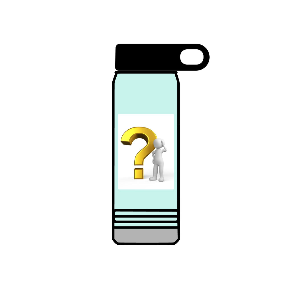 Gold Question Mark Figure Water Bottle | 20oz
