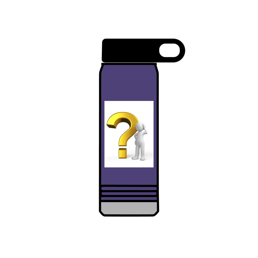 Gold Question Mark Figure Water Bottle | 20oz