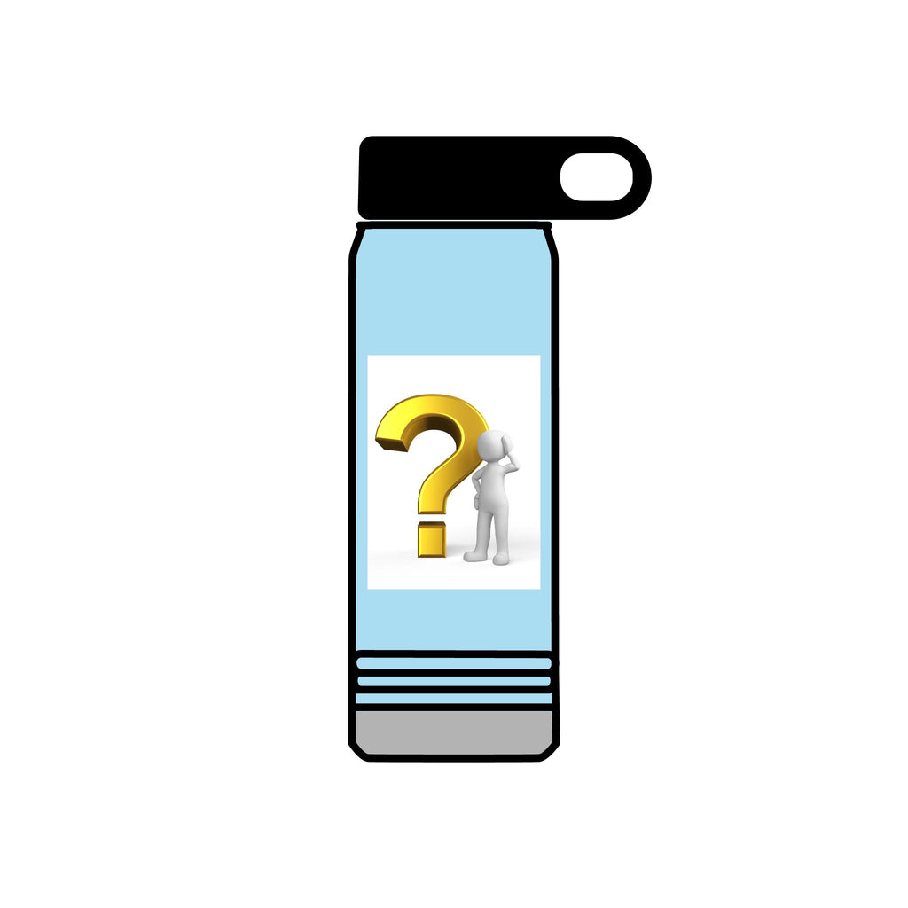 Gold Question Mark Figure Water Bottle | 20oz