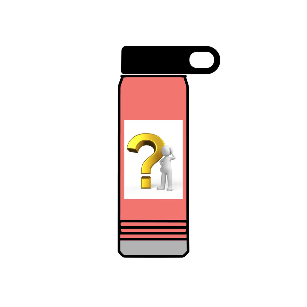 Gold Question Mark Figure Water Bottle | 20oz