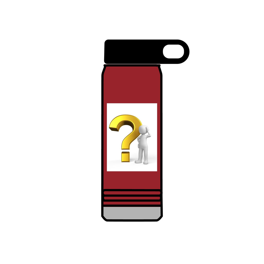 Gold Question Mark Figure Water Bottle | 20oz