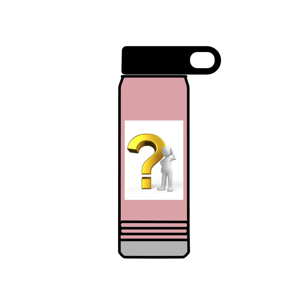 Gold Question Mark Figure Water Bottle | 20oz