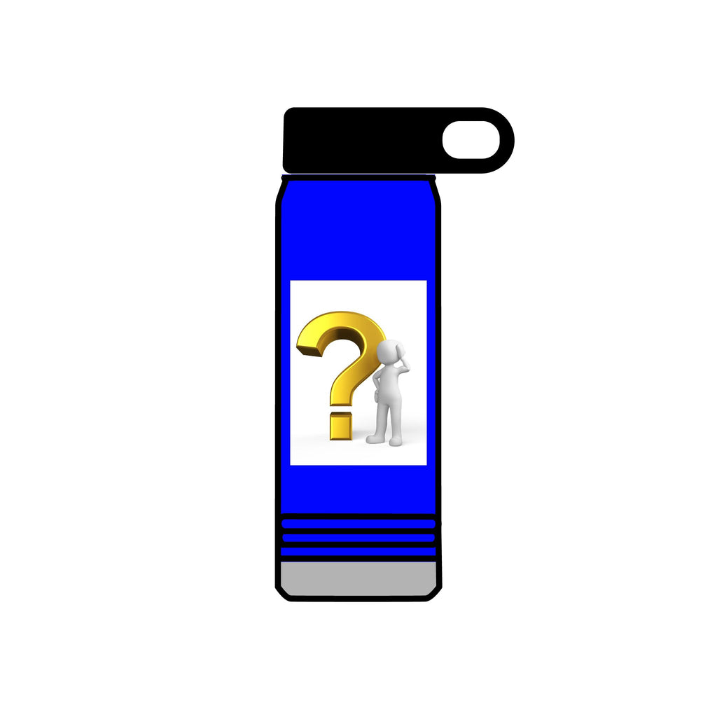 Gold Question Mark Figure Water Bottle | 20oz