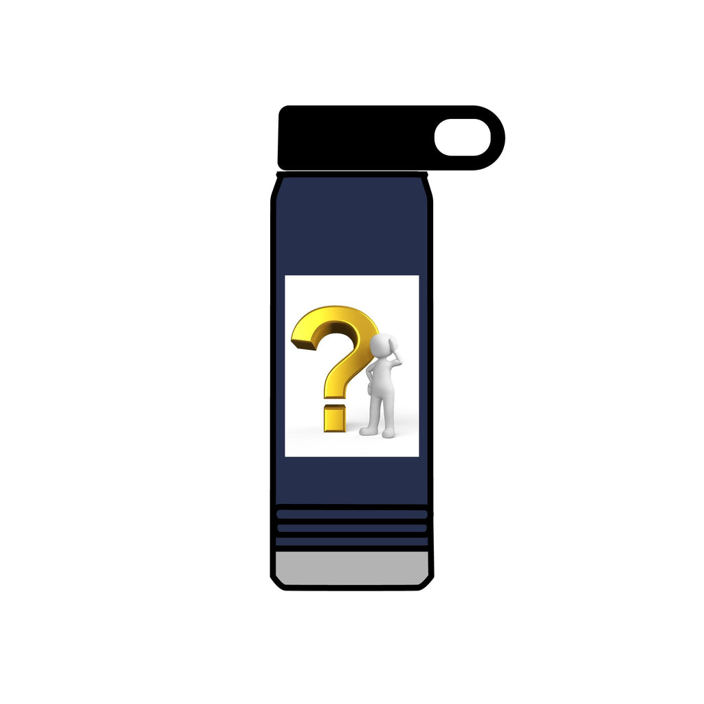 Gold Question Mark Figure Water Bottle | 20oz