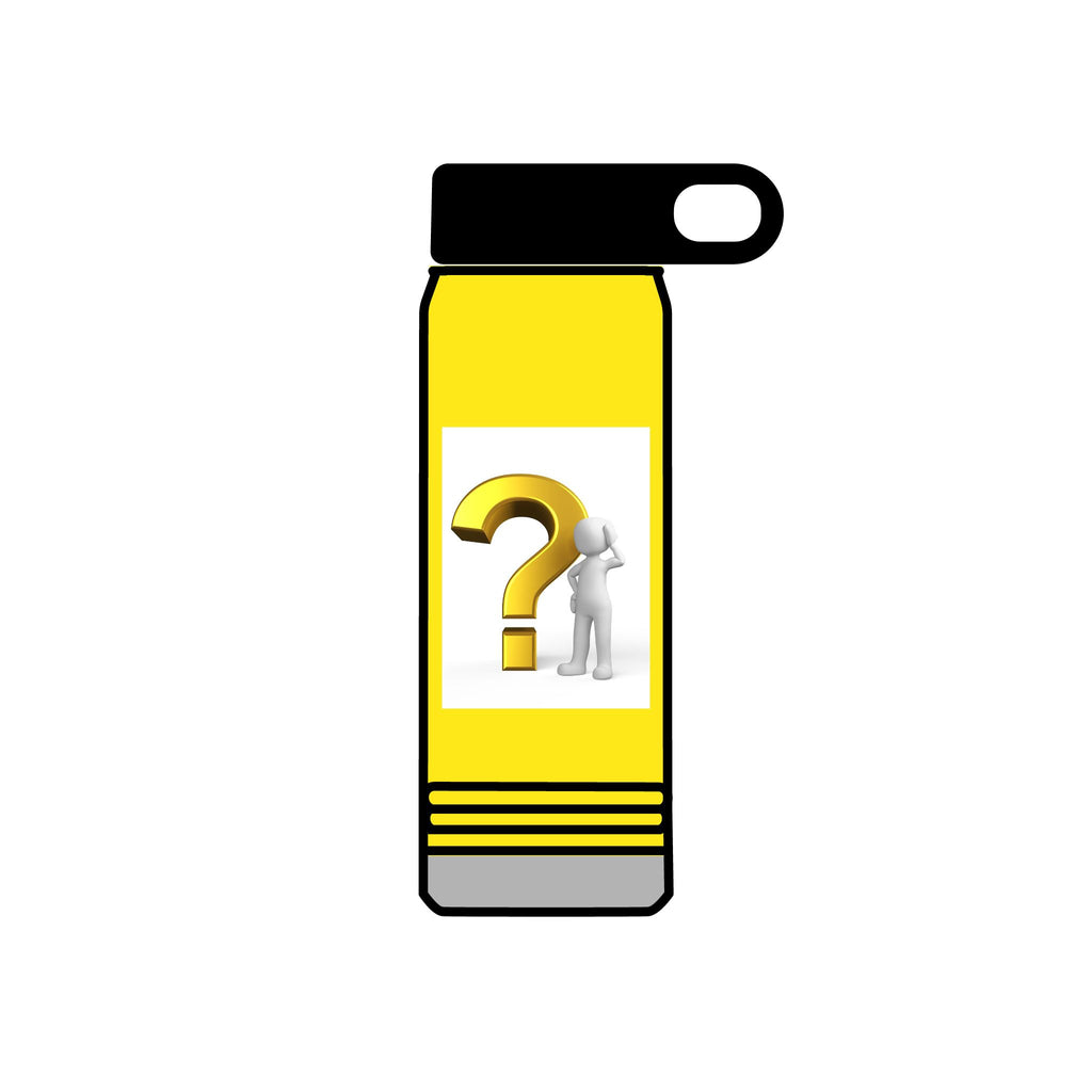 Gold Question Mark Figure Water Bottle | 20oz