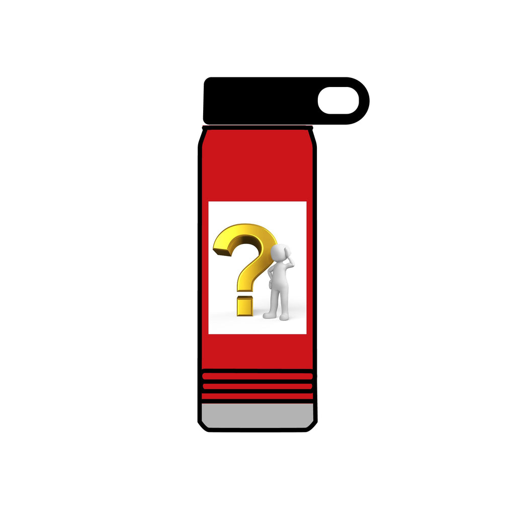 Gold Question Mark Figure Water Bottle | 20oz