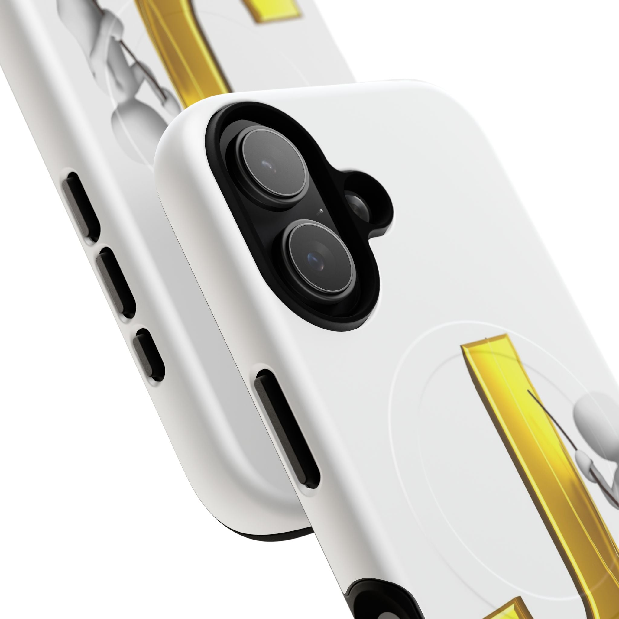 Gold Letter J with Painter Figure Phone Case | Tough Magnetic Case
