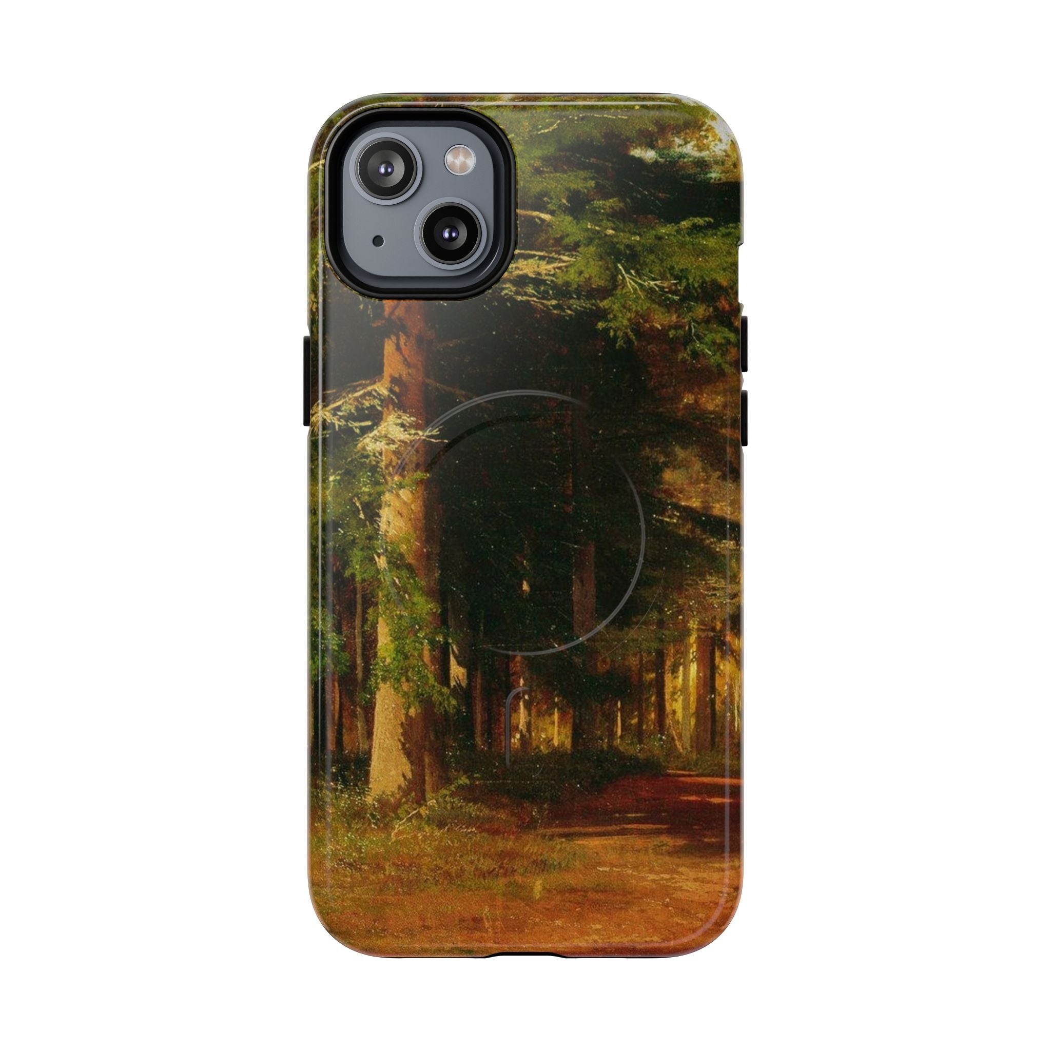 Coque de téléphone Chemin forestier d'automne | Coque magnétique robuste, illustration de paysage d'automne