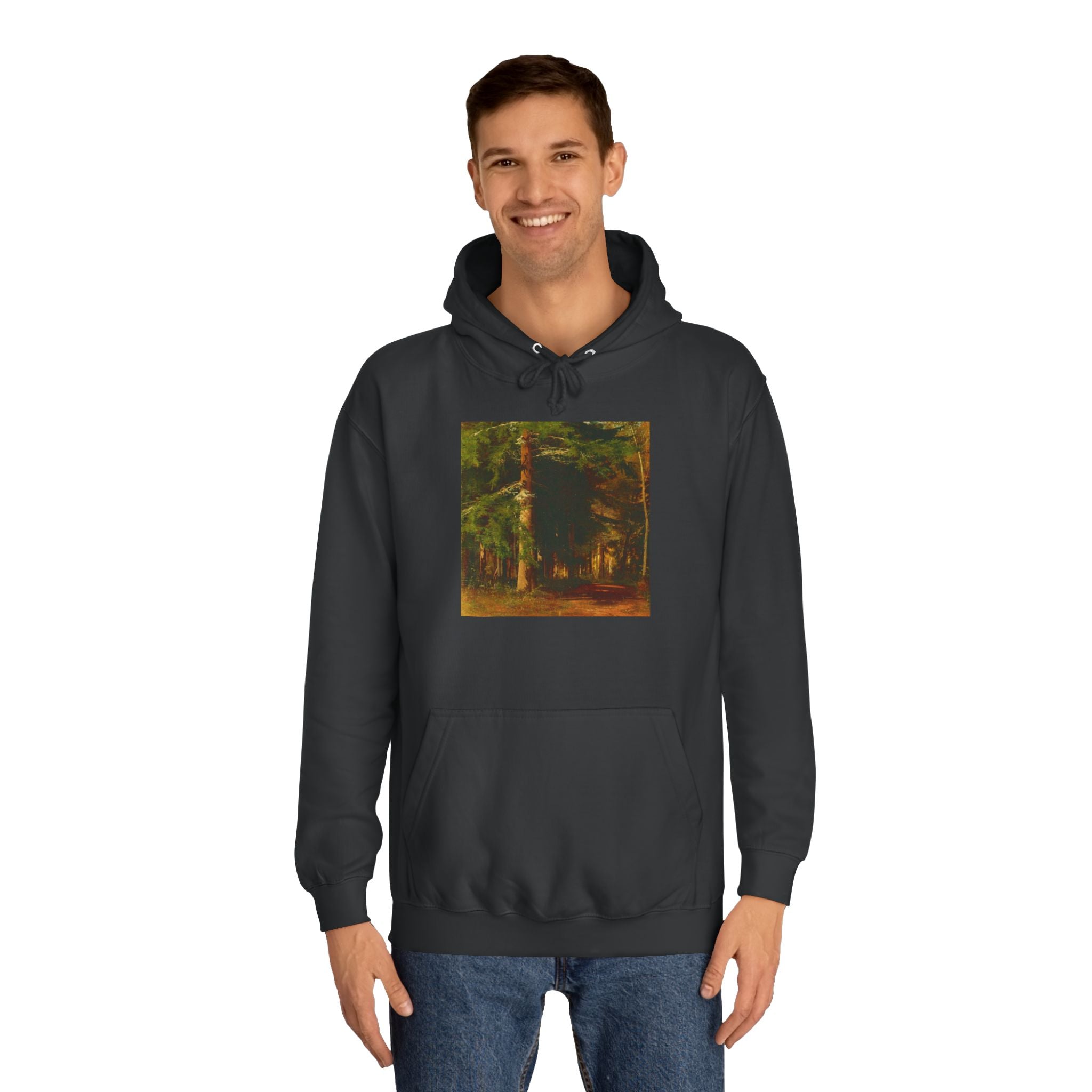 Forest Painting Hoodie | Vintage Woodland Trees Sweatshirt