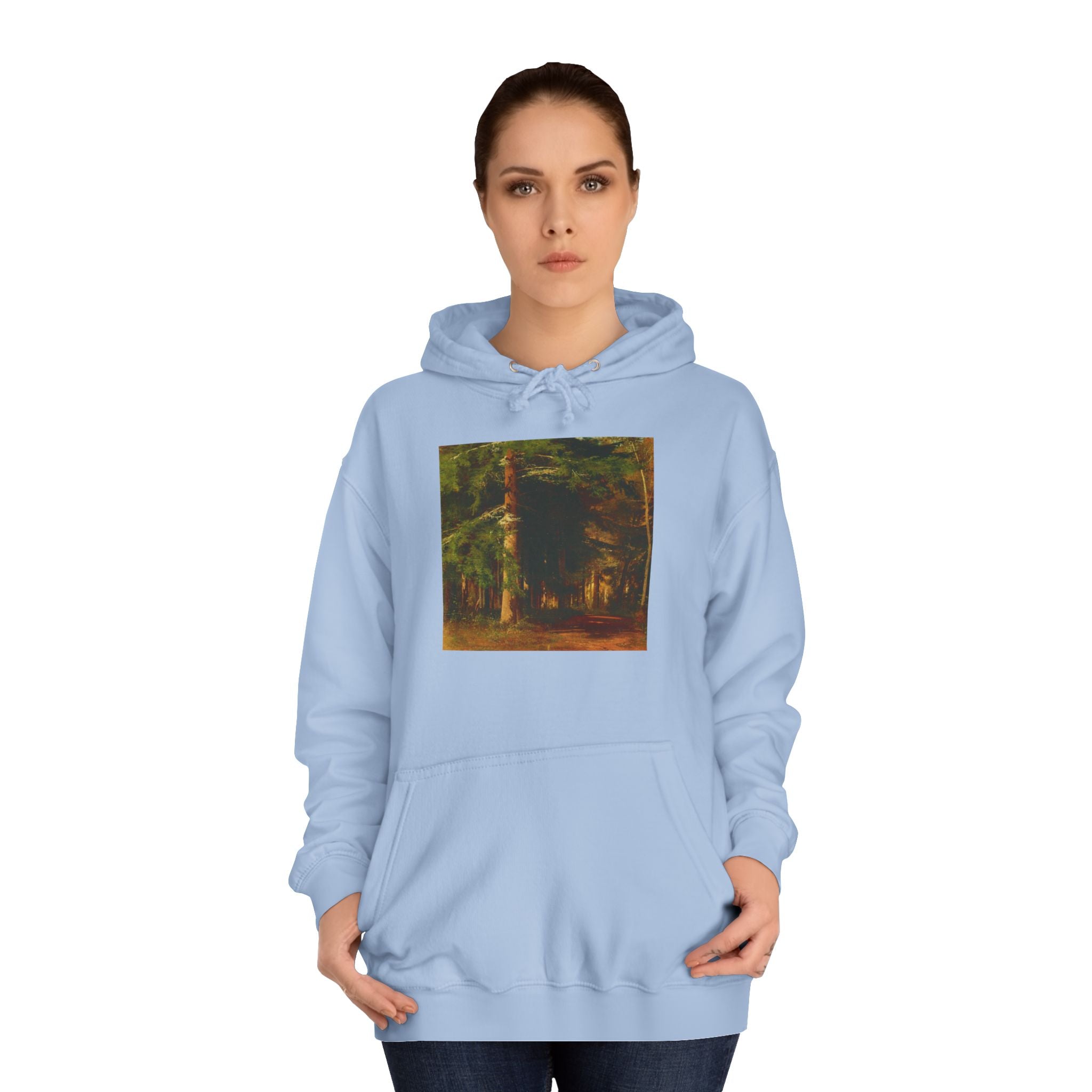 Forest Painting Hoodie | Vintage Woodland Trees Sweatshirt