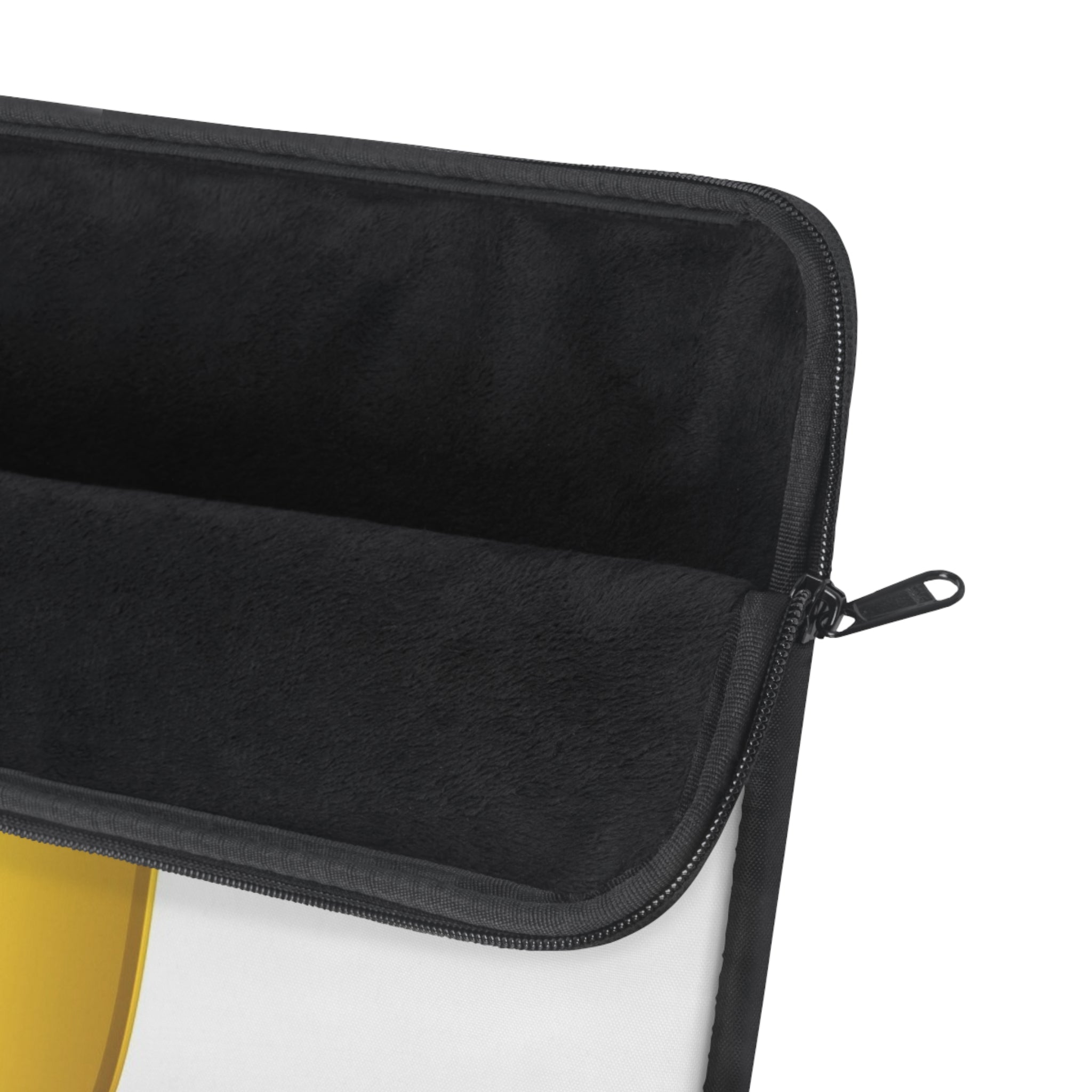 3D Stick Figure Climbing Gold Letter J Laptop Sleeve | Monogram Initial Case