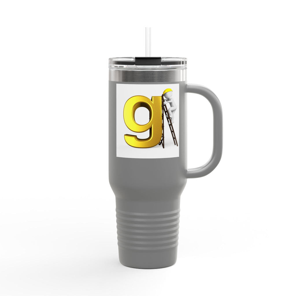 Yellow Letter G Monogram Travel Mug | 40oz Insulated Tumbler