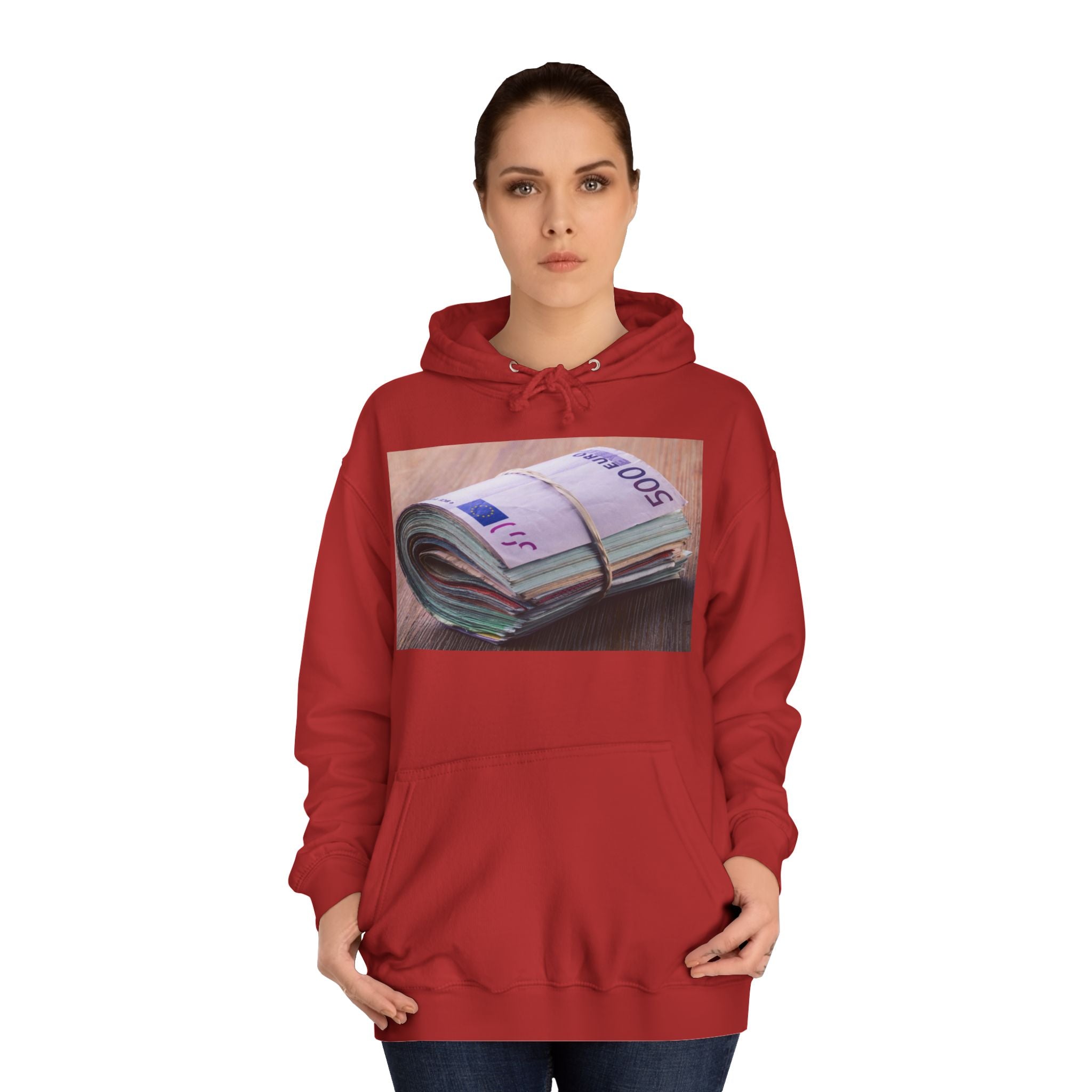 Rolled Currency Stack Hoodie | Money Print, Cash Bundle