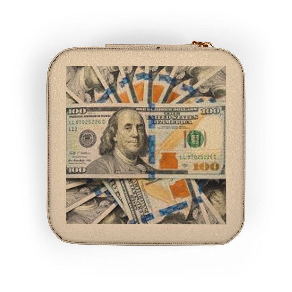 Hundred Dollar Bill Jewelry Travel Case | Compact Velvet Ring Earring Organizer