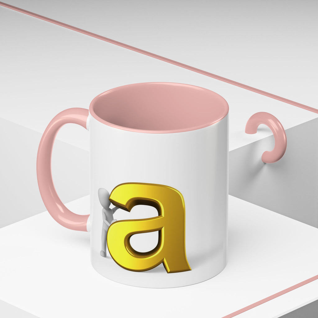 Gold Letter A Monogram Mug | Accent Coffee Mug 11oz 15oz