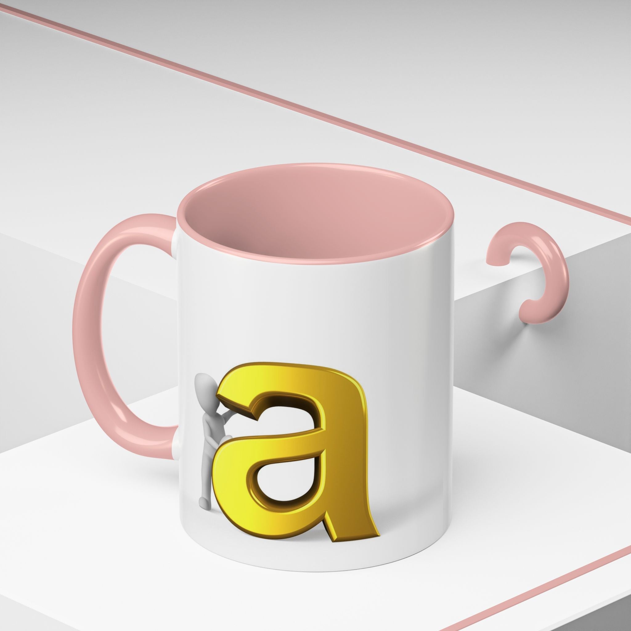 Gold Letter A Monogram Mug | Accent Coffee Mug 11oz 15oz