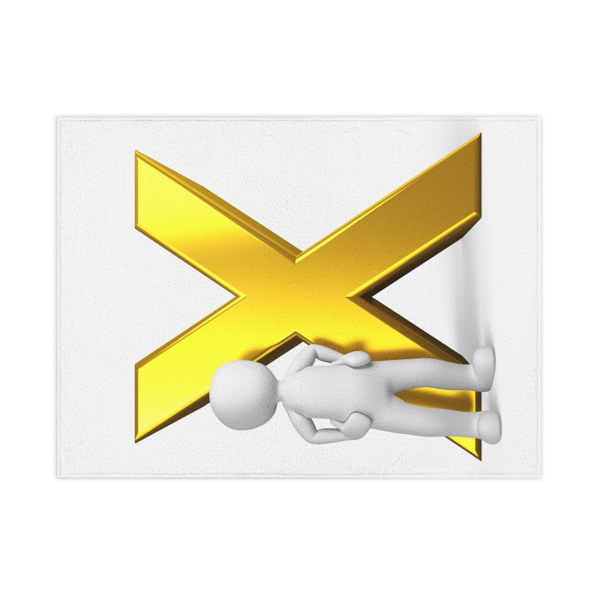 Gold Letter X toddler blanket | Alphabet Initial Nursery Throw