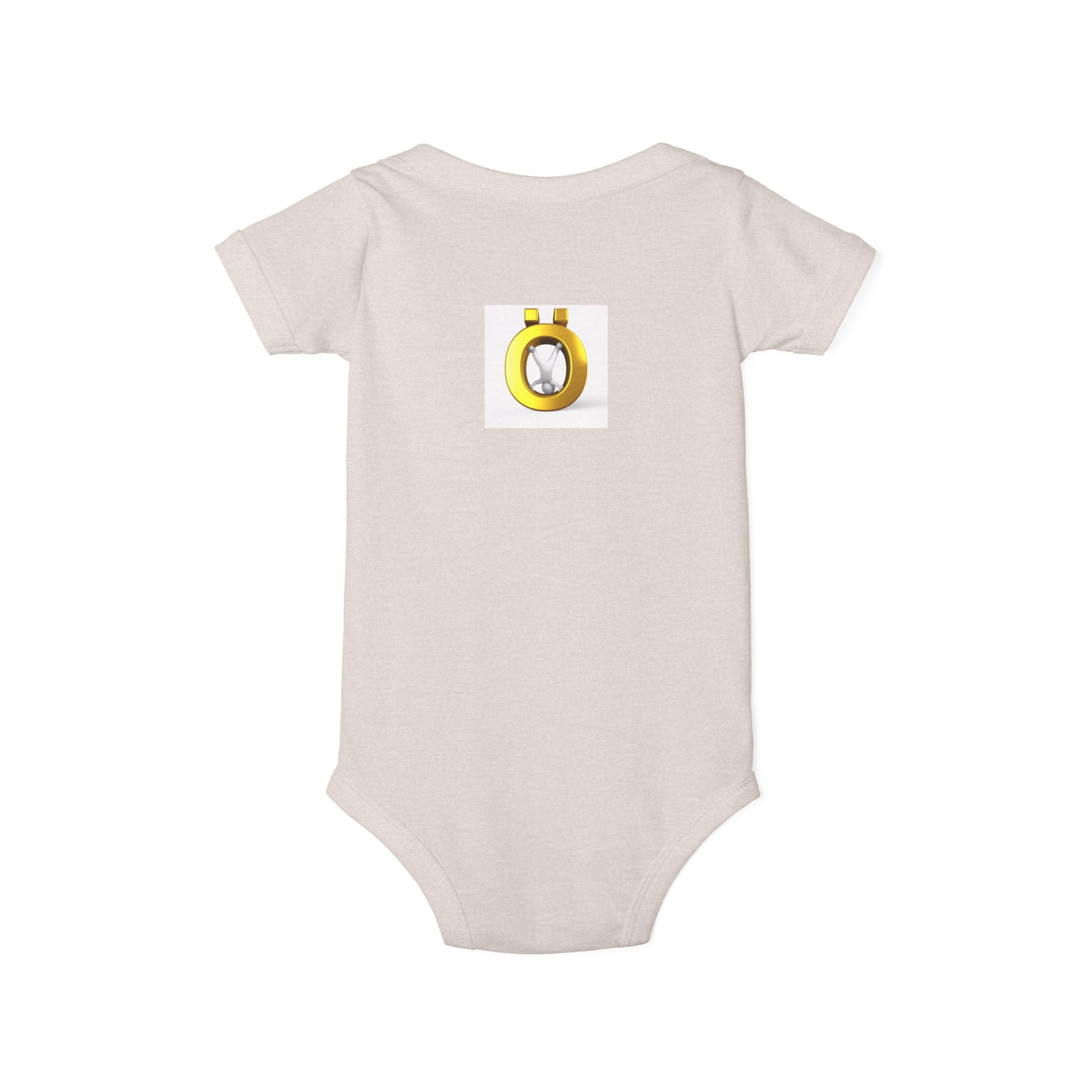 Yellow Letter Ö with Diamond Infant One-Piece | Baby Bodysuit