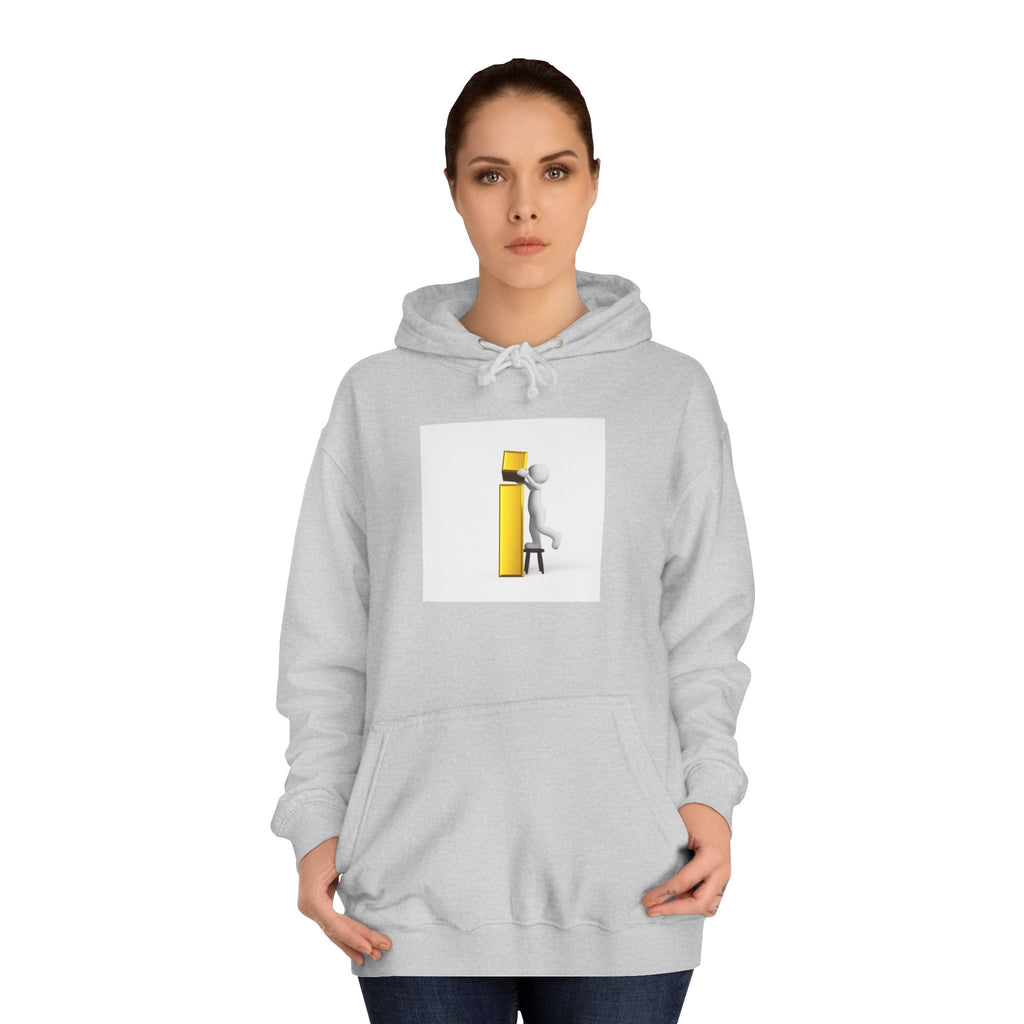 Stick Figure Building Letter i Hoodie | Minimal Illustration