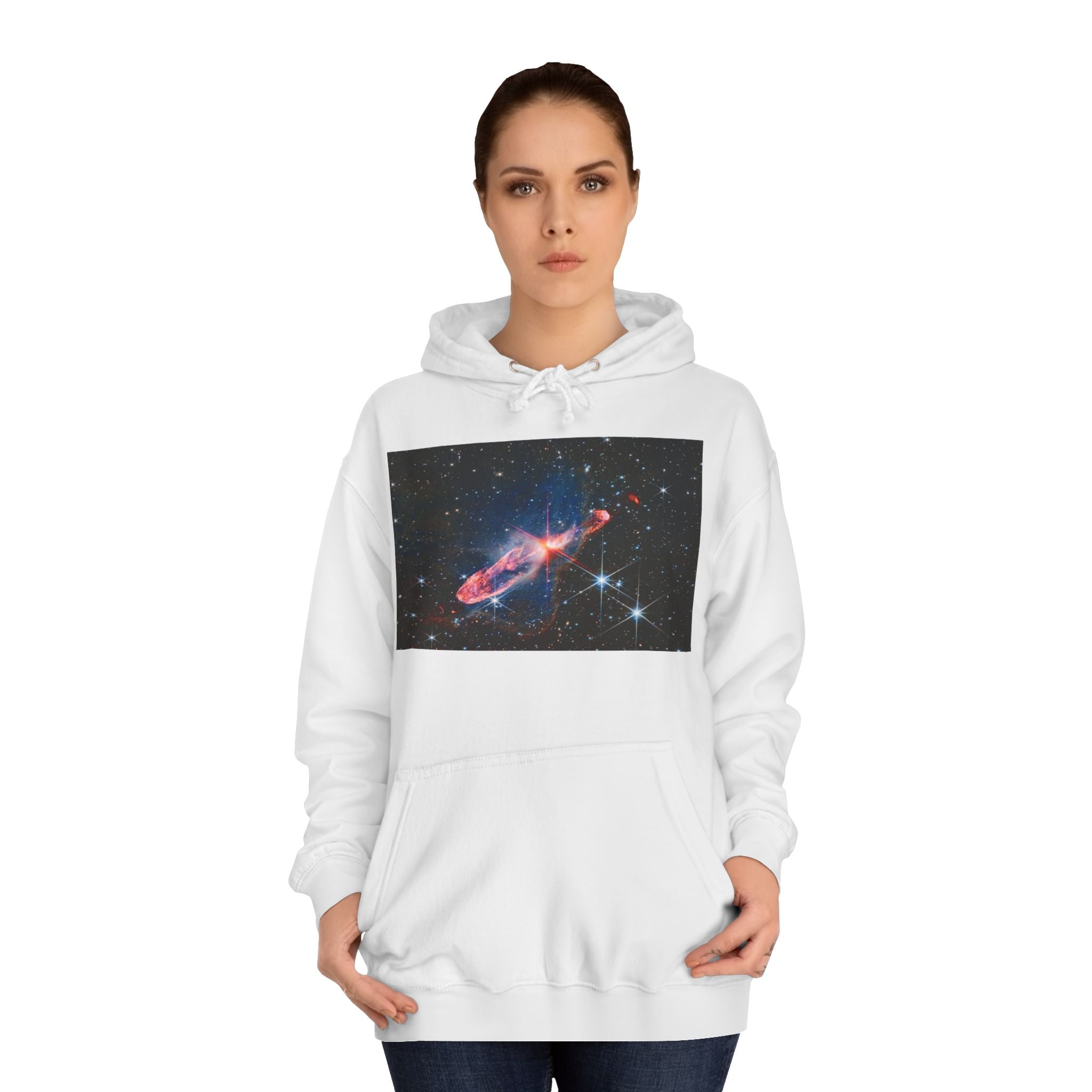 Nebula Space Photo Hoodie | Cosmic Galaxy Stars Astronautic Design