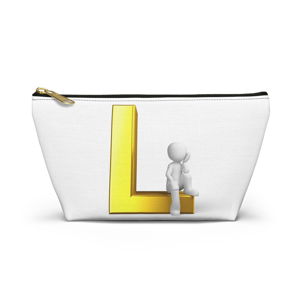 3D Letter L with Sitting Figure Accessory Pouch