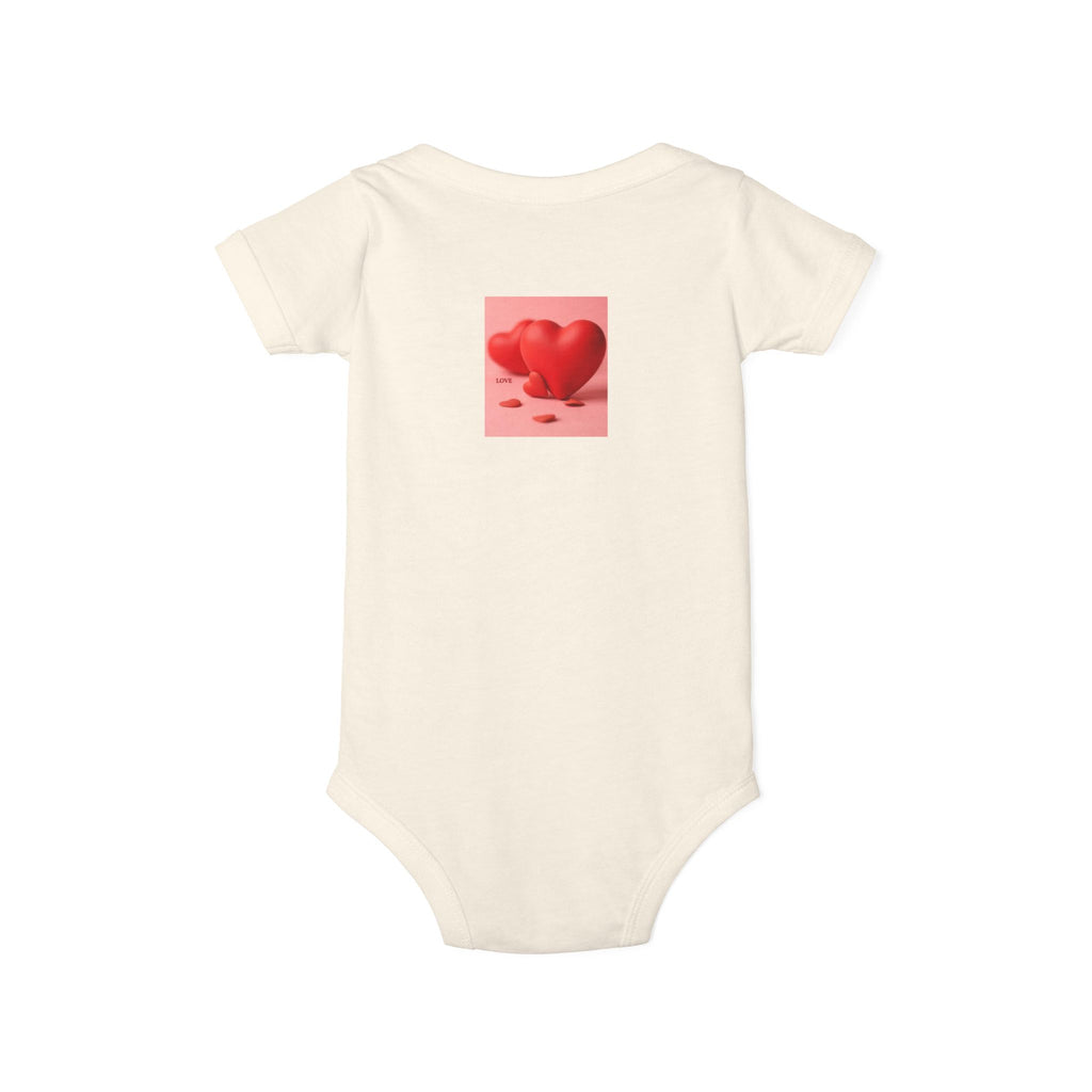 Red Heart Illustration Infant Bodysuit | Cute Valentine Baby Onesie