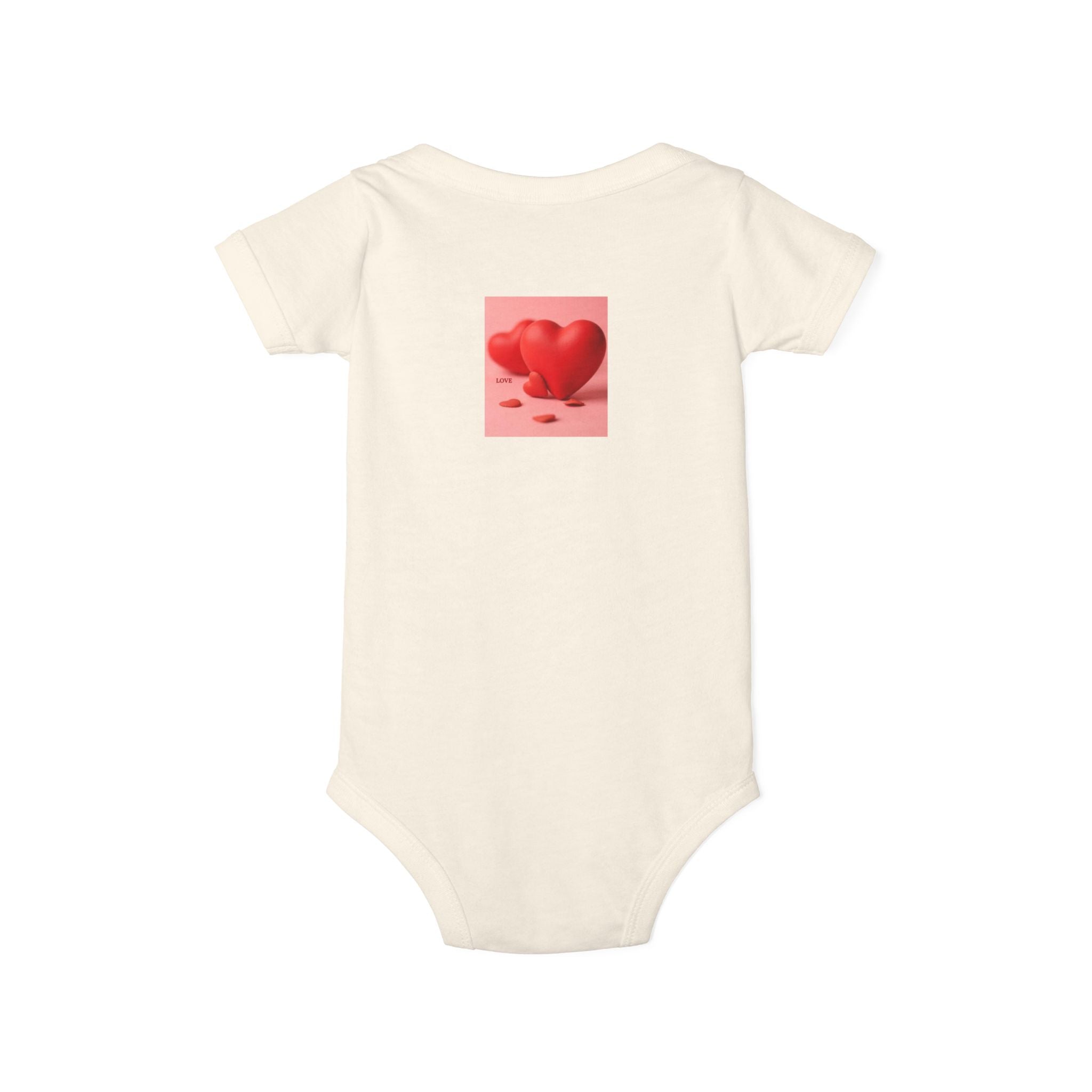 Red Heart Illustration Infant Bodysuit | Cute Valentine Baby Onesie