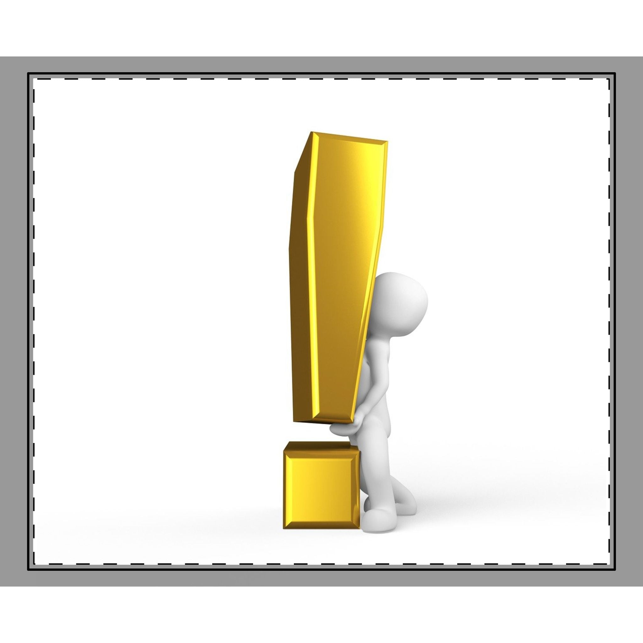 3D Gold Exclamation Mark Coverlet