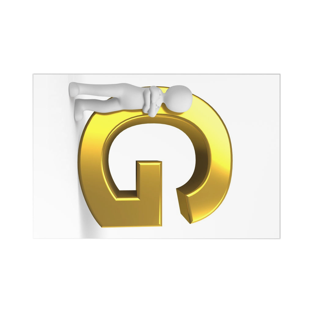 Gold Letter G Postcards, 7 Pack | Alphabet Initial Stationery